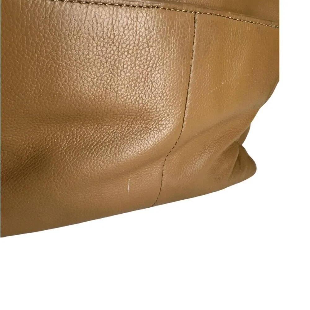 Mina Baie Harper Backpack Diaper Bag Brown Cognac Leather $319 MSRP